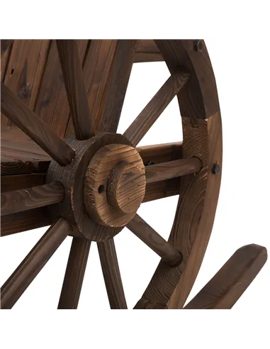 Outsunny 2 Piece Wooden Adirondack Rocking Chair Reclining Armchair Outdoor Garden Furniture Patio Porch Rocker - Carbonized Woo