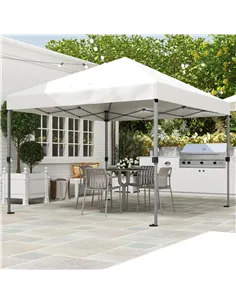 Outsunny 3 x 3m Pop-Up Gazebo, with Accessories - White 2