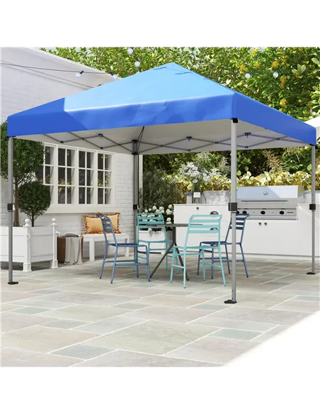 Outsunny 3 x 3m Pop-Up Gazebo, with Accessories - Blue