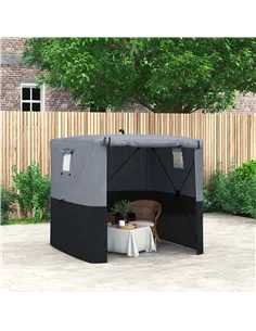 Outsunny 2 x 2m Pop-Up Gazebo, with Accessories - Black 2