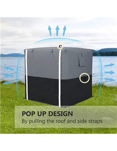 Outsunny 2 x 2m Pop-Up Gazebo, with Accessories - Black