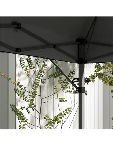 Outsunny 3 x 3m Height Adjustable Pop-Up Gazebo, with Accessories - Grey