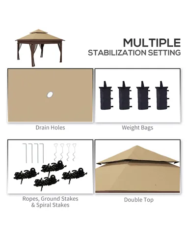 Outsunny 3 x 3(m) Pop Up Gazebo with Mosquito Netting, 1 Person Easy up Marquee Party Tent with 1-Button Push, Double Roof, Carr