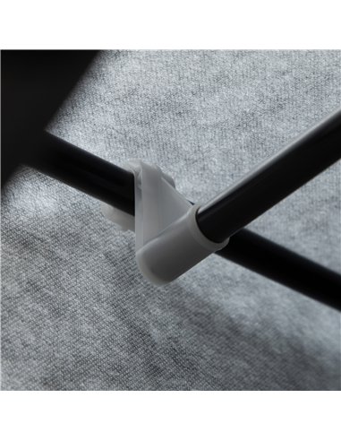 HOMCOM Fabric Wardrobe, with Rails and Shelves - Dark Grey