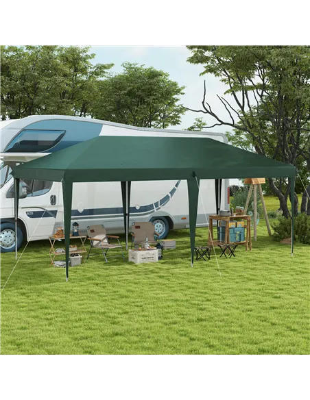 Outsunny 6 x 3 m Pop-Up Steel Frame Gazebo - Green