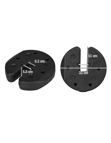 Outsunny Total 12KG Gazebo Weights Set of 4, Weights for Gazebo Legs with Reinforce Pins and Carry Belt, for Canopies Tents