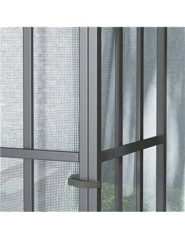 Outsunny 3 x 3(m) Patio Gazebo Canopy Garden Pavilion Tent Shelter with 2 Tier Roof and Mosquito Netting, Steel Frame, Grey