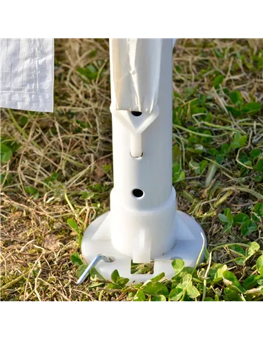 Outsunny 6 x 3 m Party Tent Wedding Gazebo Outdoor Waterproof PE Canopy Shade with 6 Removable Side Walls