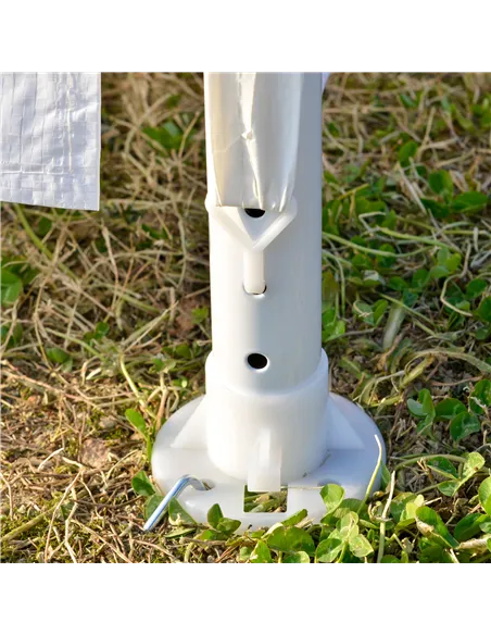 Outsunny 6 x 3 m Party Tent Wedding Gazebo Outdoor Waterproof PE Canopy Shade with 6 Removable Side Walls