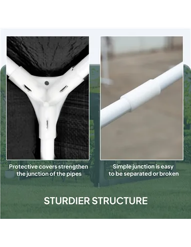 Outsunny 4 x 3 m Party Tent Wedding Gazebo Outdoor Waterproof PE Canopy Shade with Panel