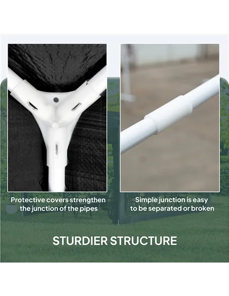 Outsunny 4 x 3 m Party Tent Wedding Gazebo Outdoor Waterproof PE Canopy Shade with Panel