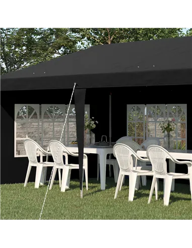 Outsunny 3 x 6m Pop-Up Gazebo, with Removable Walls - Black