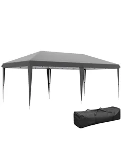 Outsunny 6 x 3 m Pop-Up Steel Frame Gazebo Grey