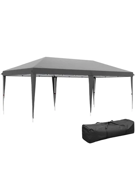 Outsunny 6 x 3 m Pop-Up Steel Frame Gazebo Grey