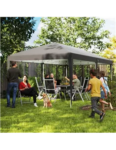 Outsunny 6 x 3 m Pop-Up Steel Frame Gazebo Grey 2