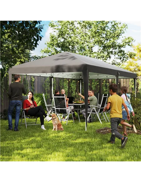 Outsunny 6 x 3 m Pop-Up Steel Frame Gazebo Grey