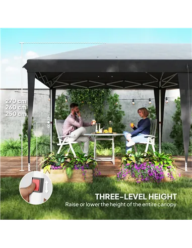 Outsunny 6 x 3 m Pop-Up Steel Frame Gazebo Grey