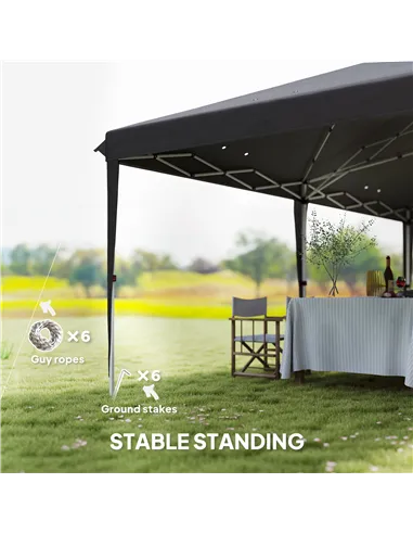 Outsunny 6 x 3 m Pop-Up Steel Frame Gazebo Grey