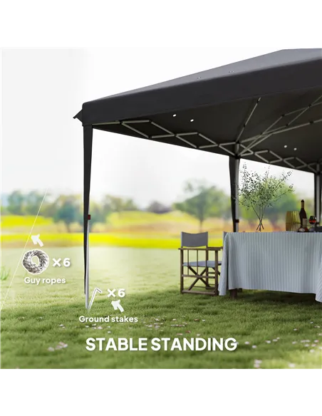 Outsunny 6 x 3 m Pop-Up Steel Frame Gazebo Grey