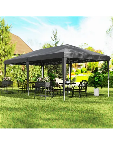 Outsunny 6 x 3 m Pop-Up Steel Frame Gazebo Grey