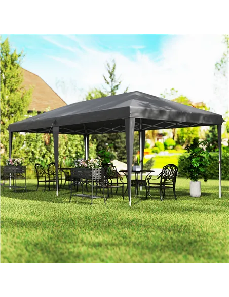 Outsunny 6 x 3 m Pop-Up Steel Frame Gazebo Grey