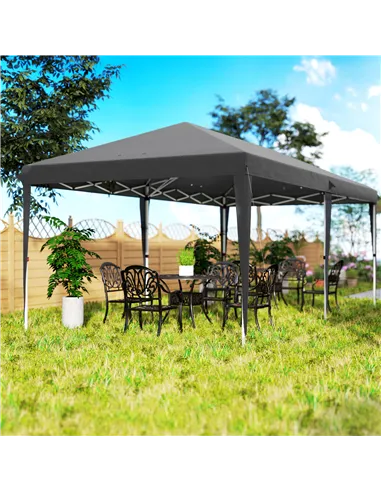 Outsunny 6 x 3 m Pop-Up Steel Frame Gazebo Grey