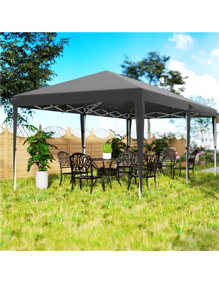 Outsunny 6 x 3 m Pop-Up Steel Frame Gazebo Grey