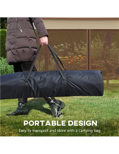 Outsunny 3 x 3(m) Pop Up Gazebo, Double-roof Garden Tent with Netting and Carry Bag, Party Event Shelter for Outdoor Patio, Khak