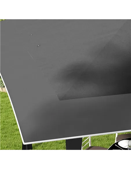 Outsunny 4 x 4m Pop-up Gazebo Double Roof Canopy Tent with UV Proof, Roller Bag & Adjustable Legs Outdoor Party, Steel Frame, Da
