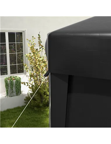 Outsunny 4 m Party Tent Wedding Gazebo Outdoor Waterproof PE Canopy Shade with 6 Removable Side Walls