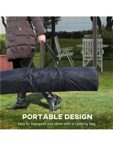 Outsunny 3.25 x 3.25m Pop Up Gazebo, Double-roof Garden Tent with Netting and Carry Bag, Party Event Shelter for Outdoor Patio, 