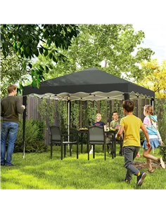 Outsunny 3 x 3cm Adjustable Height Pop-Up Gazebo, with Bag - Grey 2