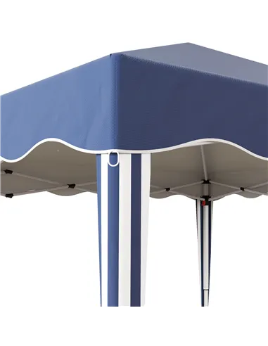 Outsunny 3 x 3cm Adjustable Height Pop-Up Gazebo, with Bag - Blue