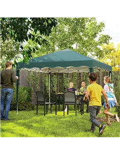 Outsunny 3 x 3cm Adjustable Height Pop-Up Gazebo, with Bag - Green 2