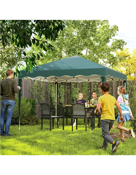 Outsunny 3 x 3cm Adjustable Height Pop-Up Gazebo, with Bag - Green