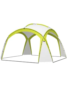 Outsunny 3.5 x 3.5M Camping Gazebo, Outdoor Event Shelter Dome Tent Garden Sun Shelter Patio Spire Arc Pavilion Camp Sun Shade T