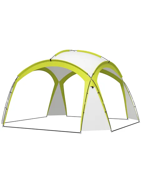 Outsunny 3.5 x 3.5M Camping Gazebo, Outdoor Event Shelter Dome Tent Garden Sun Shelter Patio Spire Arc Pavilion Camp Sun Shade T