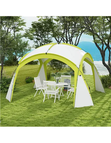 Outsunny 3.5 x 3.5M Camping Gazebo, Outdoor Event Shelter Dome Tent Garden Sun Shelter Patio Spire Arc Pavilion Camp Sun Shade T