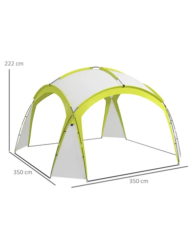 Outsunny 3.5 x 3.5M Camping Gazebo, Outdoor Event Shelter Dome Tent Garden Sun Shelter Patio Spire Arc Pavilion Camp Sun Shade T