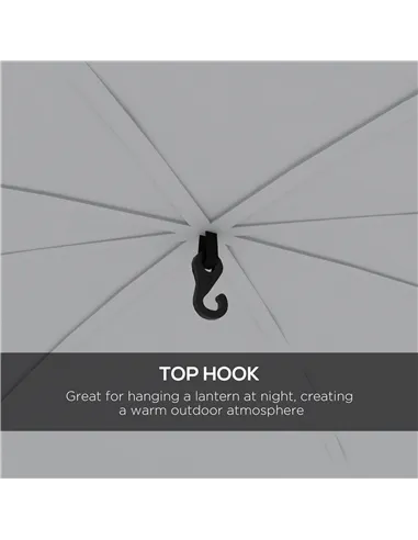 Outsunny 3.5 x 3.5M Camping Gazebo, Outdoor Event Shelter Dome Tent Garden Sun Shelter Patio Spire Arc Pavilion Camp Sun Shade T