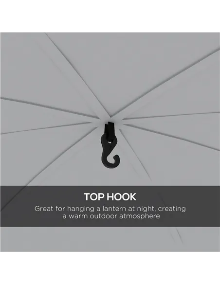 Outsunny 3.5 x 3.5M Camping Gazebo, Outdoor Event Shelter Dome Tent Garden Sun Shelter Patio Spire Arc Pavilion Camp Sun Shade T