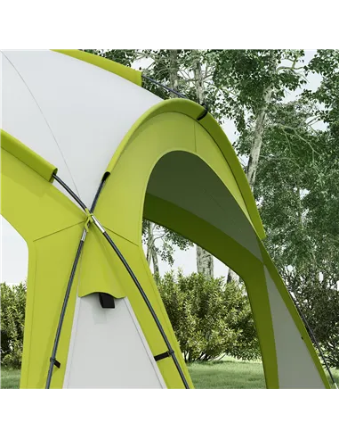 Outsunny 3.5 x 3.5M Camping Gazebo, Outdoor Event Shelter Dome Tent Garden Sun Shelter Patio Spire Arc Pavilion Camp Sun Shade T