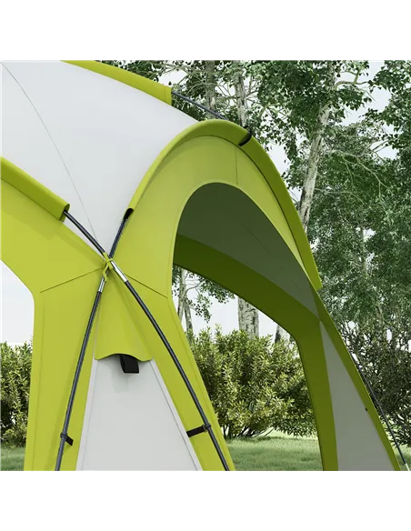 Outsunny 3.5 x 3.5M Camping Gazebo, Outdoor Event Shelter Dome Tent Garden Sun Shelter Patio Spire Arc Pavilion Camp Sun Shade T