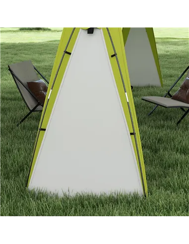 Outsunny 3.5 x 3.5M Camping Gazebo, Outdoor Event Shelter Dome Tent Garden Sun Shelter Patio Spire Arc Pavilion Camp Sun Shade T