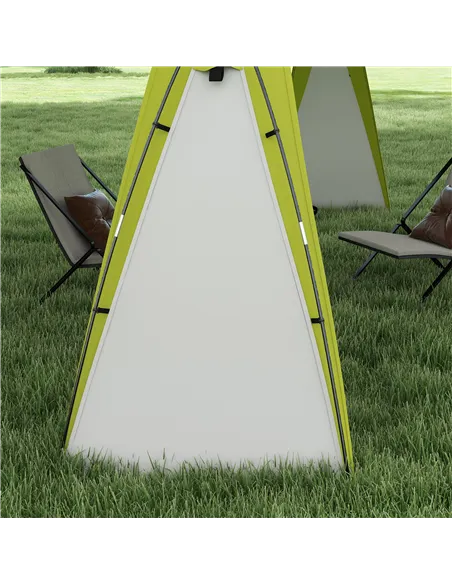 Outsunny 3.5 x 3.5M Camping Gazebo, Outdoor Event Shelter Dome Tent Garden Sun Shelter Patio Spire Arc Pavilion Camp Sun Shade T