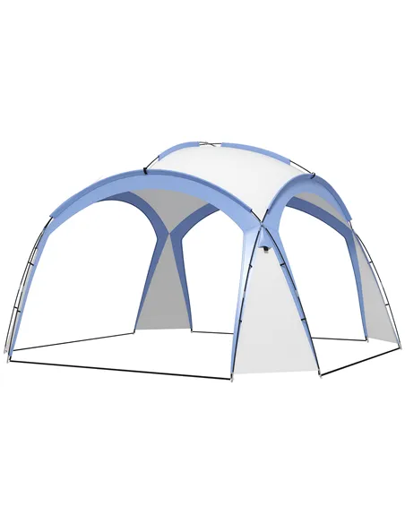 Outsunny 3.5 x 3.5M Camping Gazebo, Outdoor Event Shelter Dome Tent Garden Sun Shelter Patio Spire Arc Pavilion Camp Sun Shade T