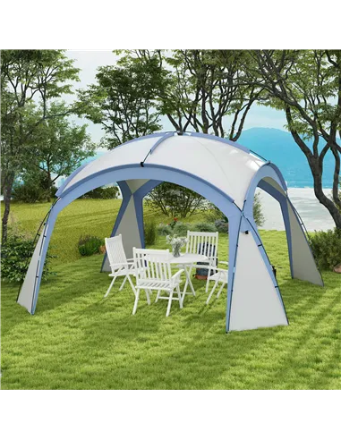 Outsunny 3.5 x 3.5M Camping Gazebo, Outdoor Event Shelter Dome Tent Garden Sun Shelter Patio Spire Arc Pavilion Camp Sun Shade T
