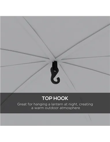 Outsunny 3.5 x 3.5M Camping Gazebo, Outdoor Event Shelter Dome Tent Garden Sun Shelter Patio Spire Arc Pavilion Camp Sun Shade T