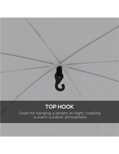 Outsunny 3.5 x 3.5M Camping Gazebo, Outdoor Event Shelter Dome Tent Garden Sun Shelter Patio Spire Arc Pavilion Camp Sun Shade T