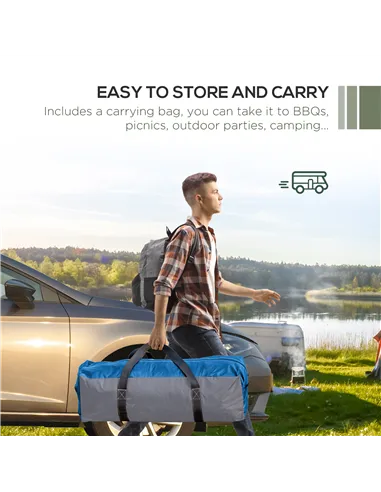 Outsunny 3.5 x 3.5M Camping Gazebo, Outdoor Event Shelter Dome Tent Garden Sun Shelter Patio Spire Arc Pavilion Camp Sun Shade T